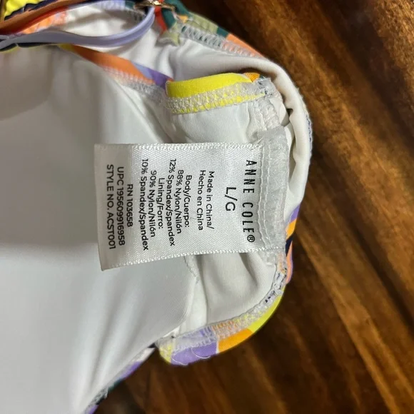Anne Cole Multicolor Bikini Top - Picture 3 of 3